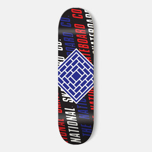 7.25" LOGO SLANT BLACK SKATEBOARD DECK (MEDIUM CONCAVE)