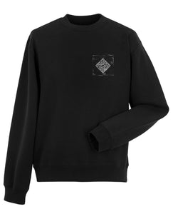 GEL PRINT CREWNECK - BLACK