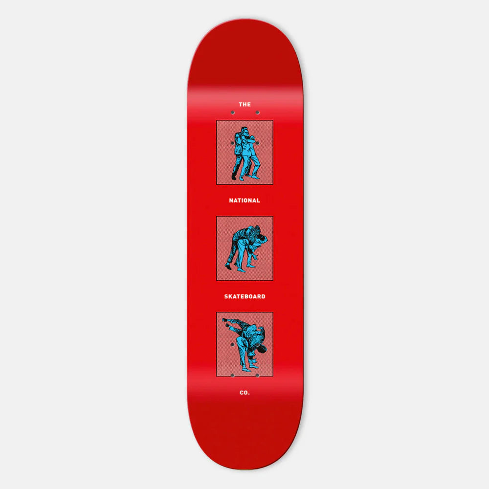 The National Skateboard Co. - 8.75" OFFICE POLITICS RED SKATEBOARD DECK (MEDIUM CONCAVE)