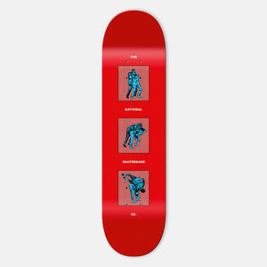 The National Skateboard Co. - 8.75" OFFICE POLITICS RED SKATEBOARD DECK (MEDIUM CONCAVE)