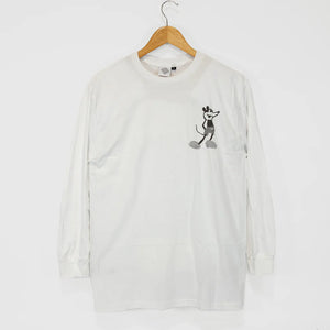 The National Skateboard Co. - MAXI MOUSE LONG SLEEVE T-SHIRT - WHITE