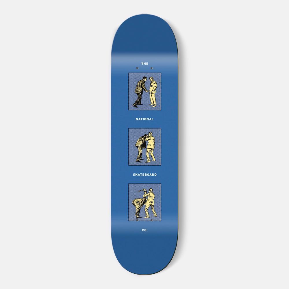 8" OFFICE POLITICS BLUE SKATEBOARD DECK (HIGH CONCAVE)
