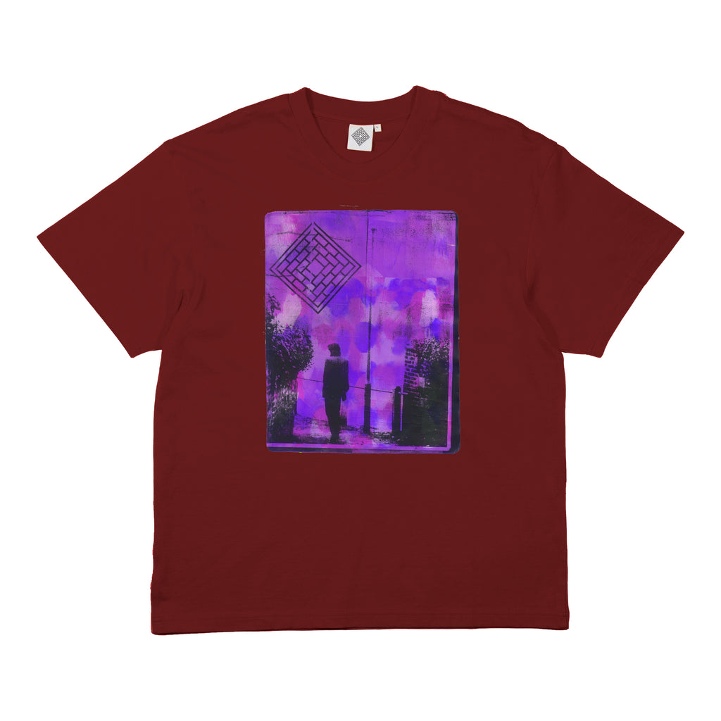 HAMPSTEAD HEATH SHORT SLEEVE TEE - BURGUNDY