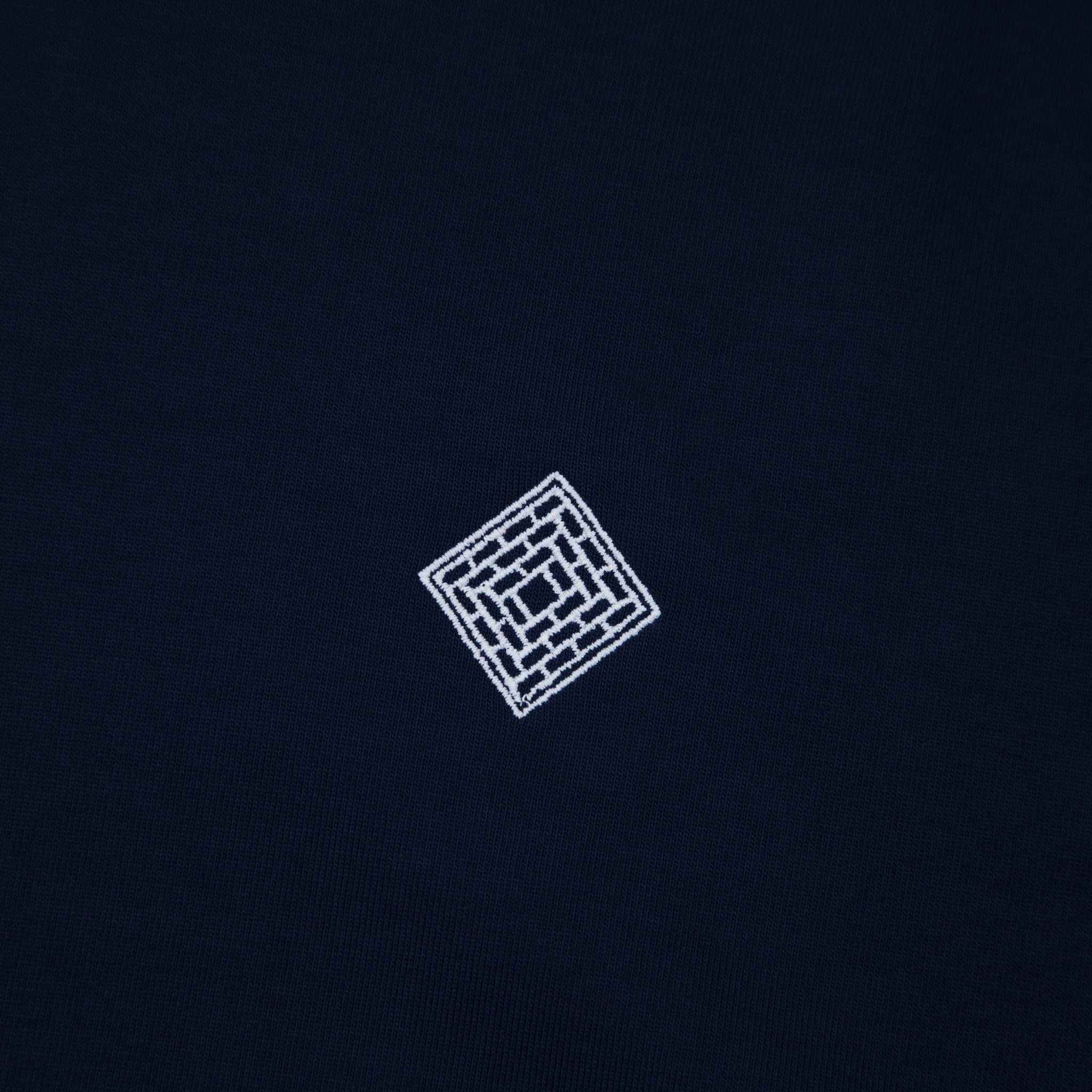 EMBROIDERED LOGO TEE - NAVY BLUE